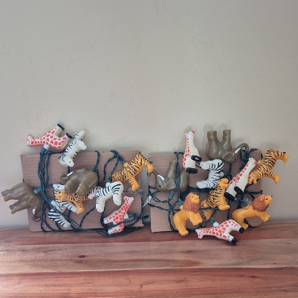 2 Sets Zoo/Jungle Animal String Lights - 20' Total